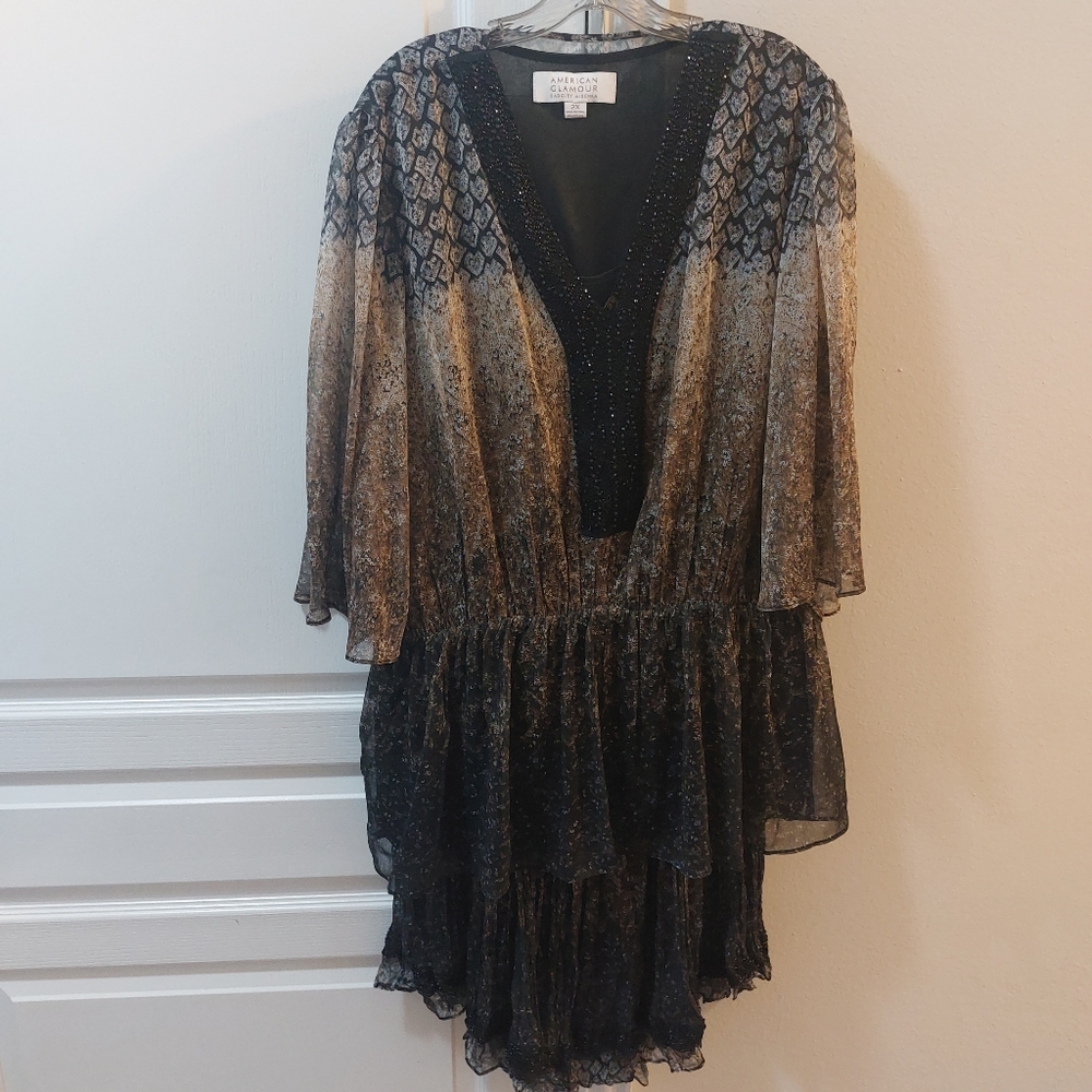 American Glamour Badgley Mischka Multicolor Embellished Skirt Set Size 2X